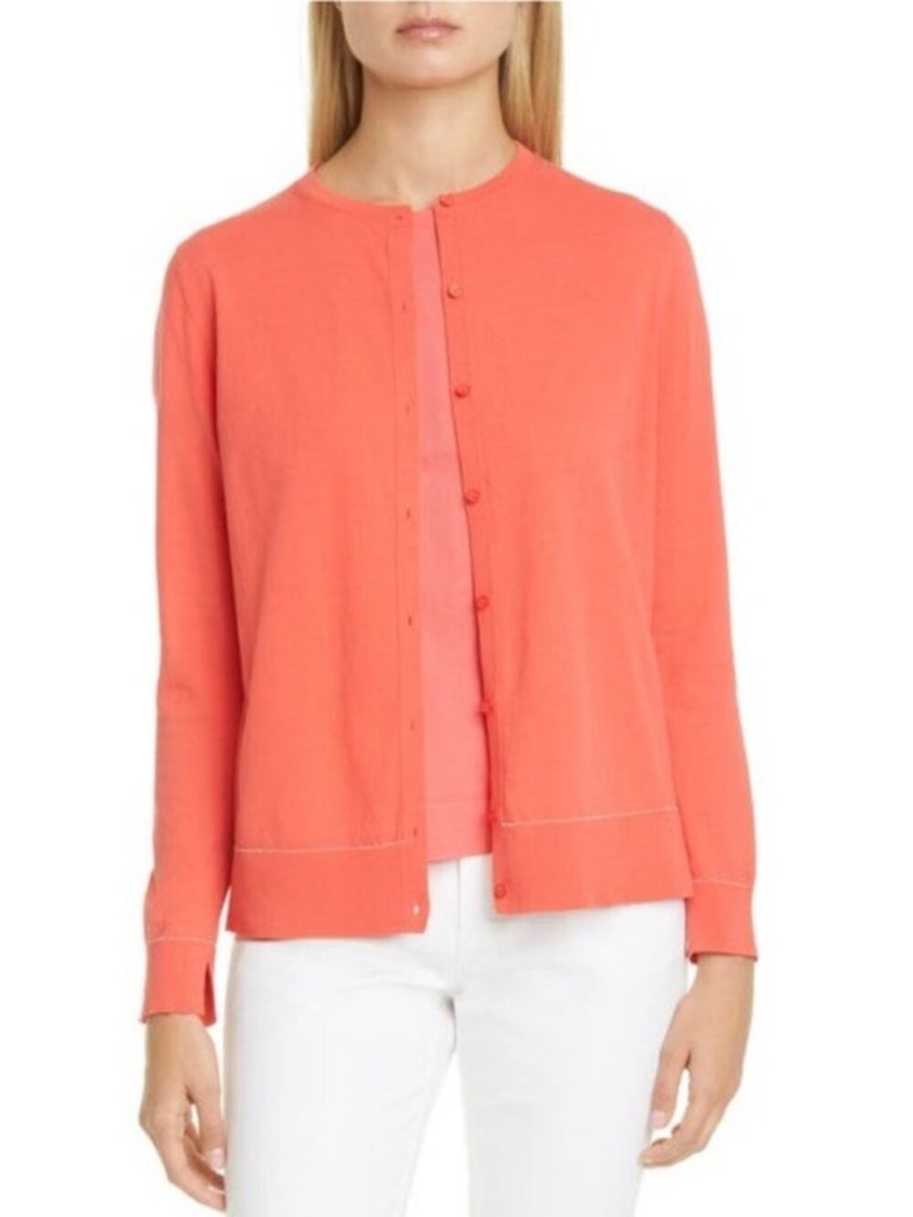 Lafayette 148 New York Cardigan in Ultra Pink, Size Medium